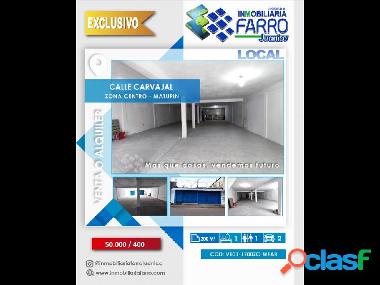 SE VENDE/ALQUILA LOCAL CALLE CARVAJAL VE01-1700ZC-MFAR