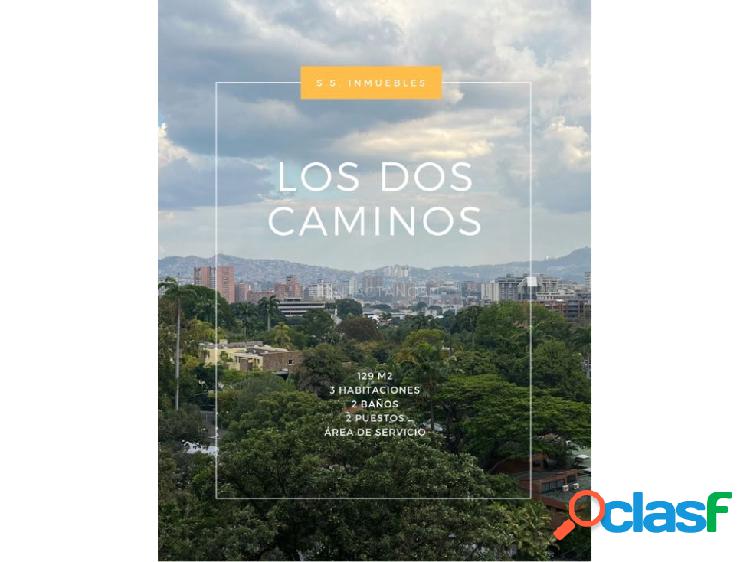 Se vende apto 129m2 3h+s/2b/2p Los Dos Caminos 6380