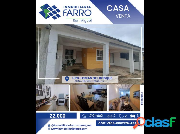 Se vende casa en Urb Lomas del Bosque VE05-00026ZI-LBAR