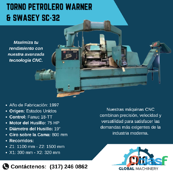 Torno Petrolero Warner Y Swasey SC 32