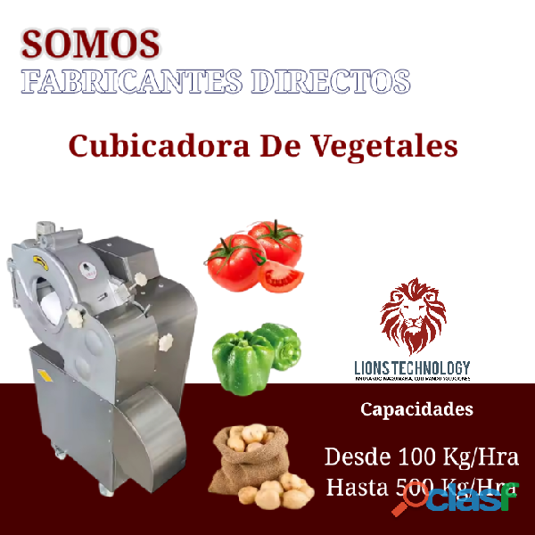 CUBICADORA DE VERDURAS EN ACERO INOXIDABLE