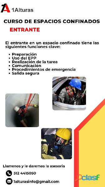 Cursos de espacios confinados Entrante