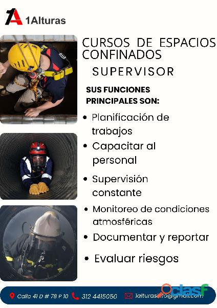 Cursos de espacios confinados Supervisor