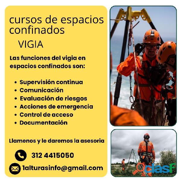 Cursos de espacios confinados Vigia