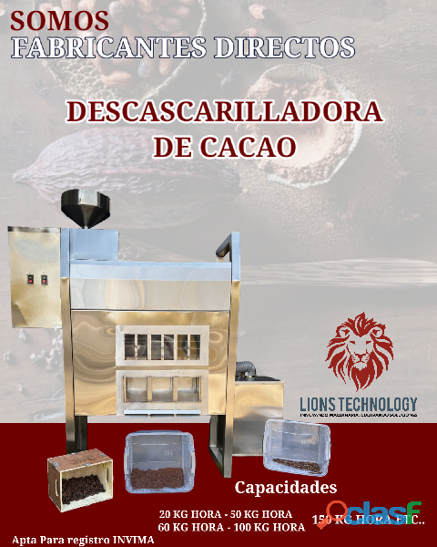 DESCASCARILLADORA DE CACAO DESCASCARILLADORA INDUSTRIAL