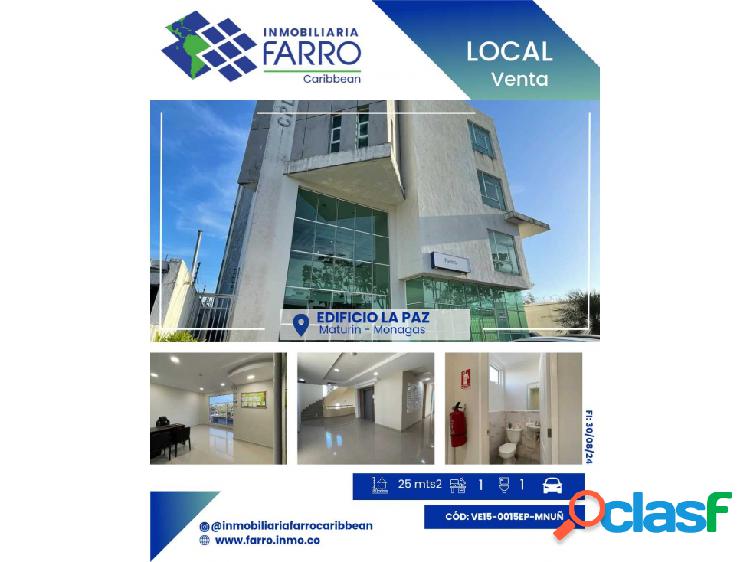 EN VENTA LOCAL EN EDIF. LA PAZ MATURÍN VE15 0015EP MNUÑ