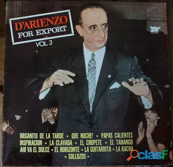 Juan D¨arienzo For Export Vol.3 Lp Tango