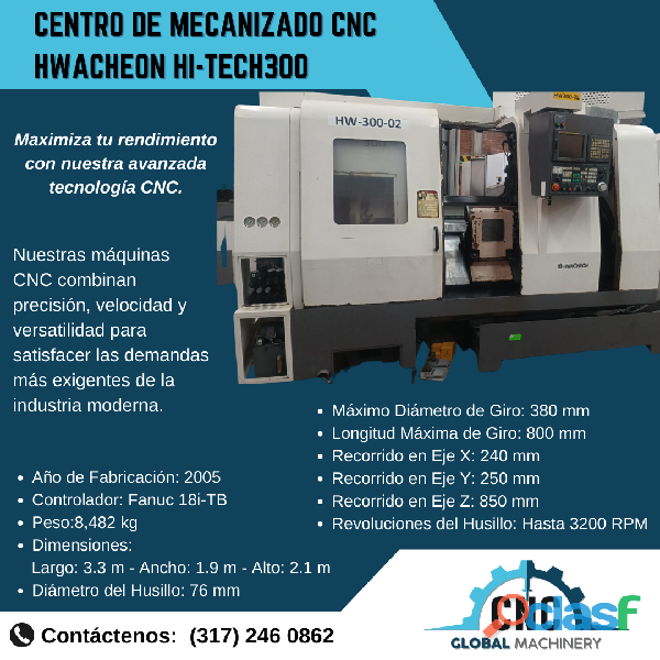 Centro de Mecanizado CNC HWACHEON HI TECH300