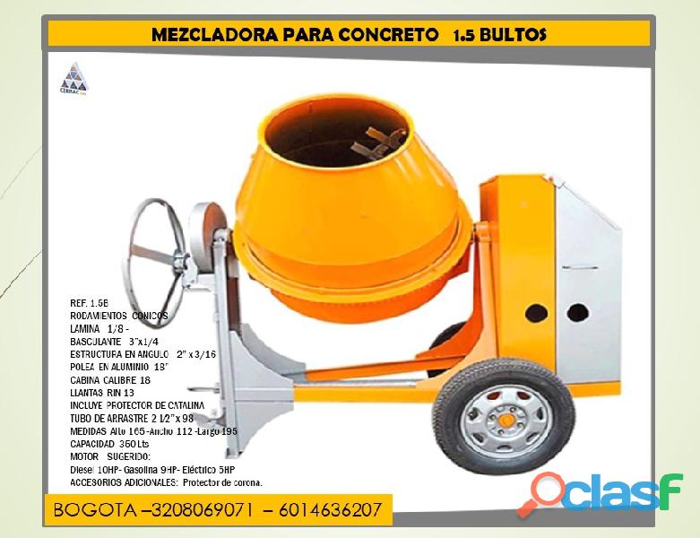 MEZCLADORA UN BULTO MOTOR GASOLINA