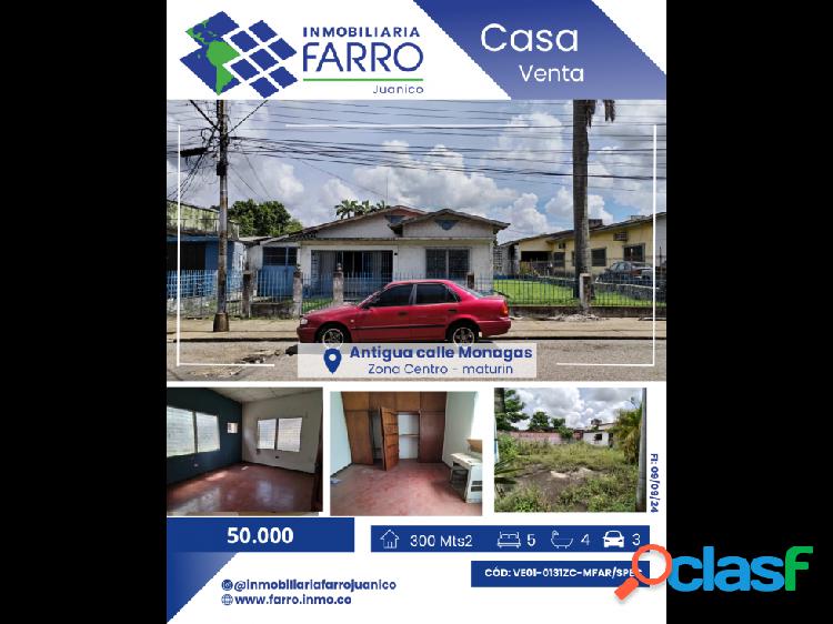 SE VENDE CASA EN ANTIGUA CALLE MONAGAS VE01-0131ZC-MFAR/SPEC