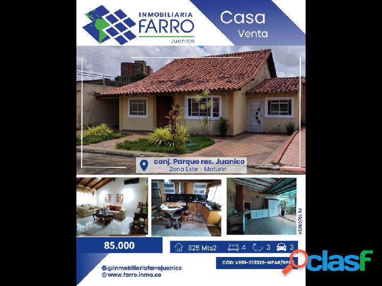 SE VENDE CASA EN CONJ. PARQUE RES. JUANICO