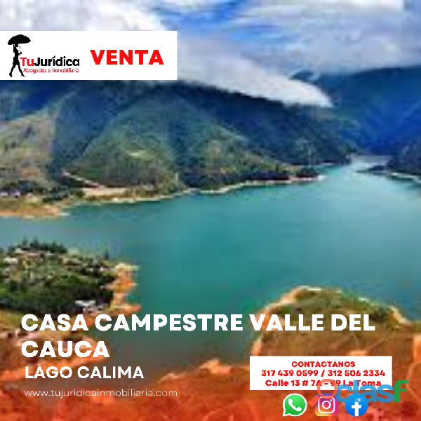 SE VENDE CASA CAMPESTRE LAGO CALIMA VALLE DEL CAUCA (COL)