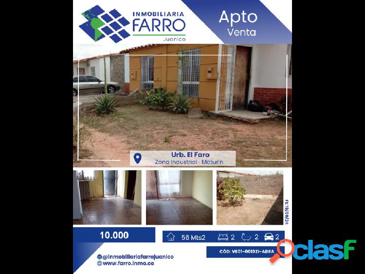 SE VENDE CASA EN URB. EL FARO, ZONA IND. VE01-0010ZI-ABRA