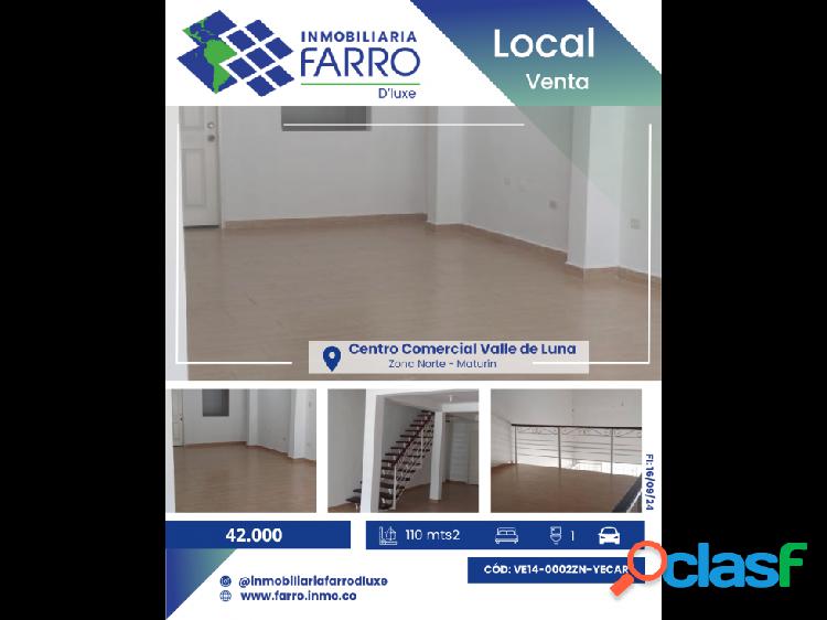 SE VENDE LOCAL COMERCIAL C.C VALLE DE LUNA VE14-0002ZN-YECAR