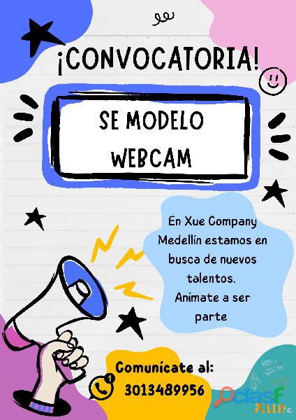 Te gustaría ser modelo webcam en Medellín?