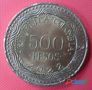 MONEDA 500 PESOS COLOMBIA 2022 ERROR