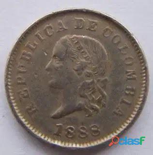 MONEDA COLOMBIA 5 CENTAVOS 1888. MONEDA COLOMBIA