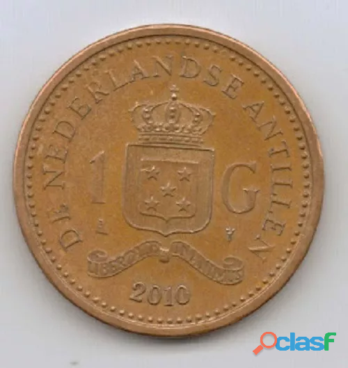 Moneda Antillas Holandesas 1 Gulden Beatrix 2010