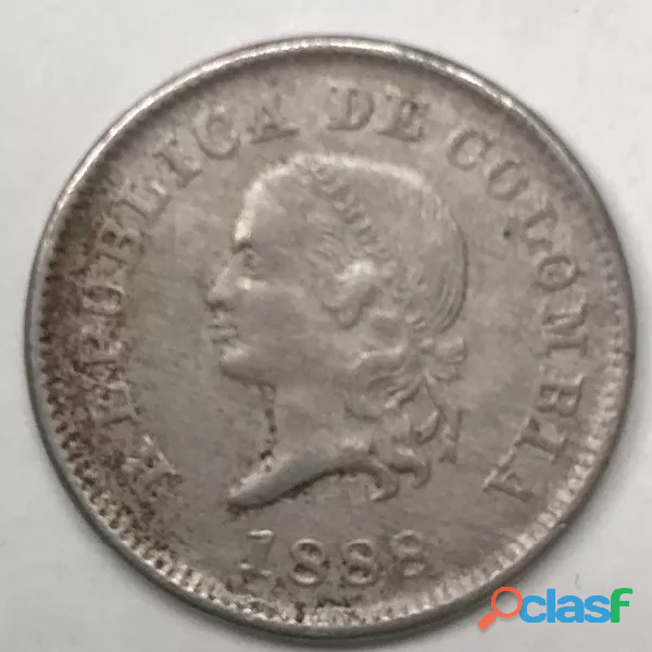 Moneda Colombia 5 Centavos 1888.ref 123a