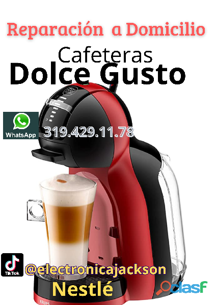 Servicio técnico a Domicilio Cafeteras Dolce Gusto Nestle