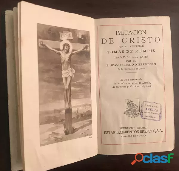 Imitacion De Cristo Tomas De Kempis Editores Pontificio