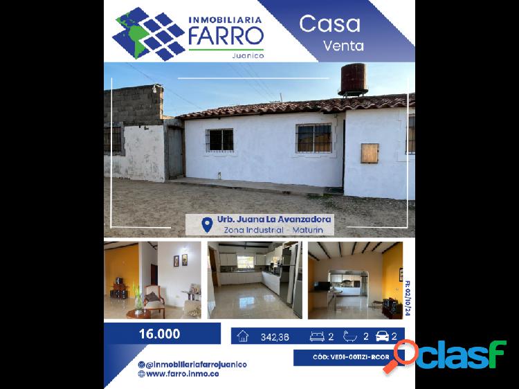 SE VENDE CASA EN URB. JUANA LA AVANZADORA VE01-0011ZI-ACOR