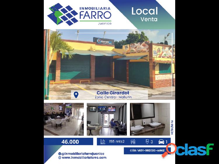 SE VENDE LOCAL EN CALLE. GIRARDOT VE01-0020ZC-AGUZ