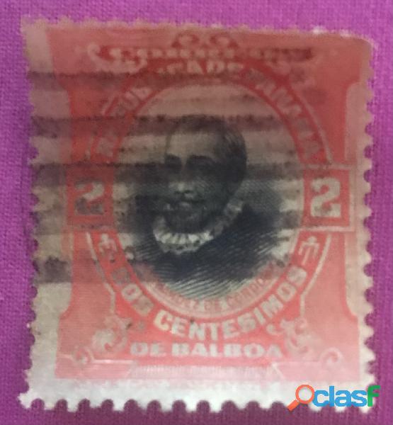 1909 Panama Estampilla Scott #198 2c De Córdoba Used