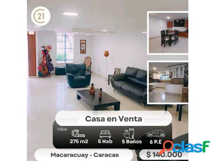 A la venta Casa en Macaracuay