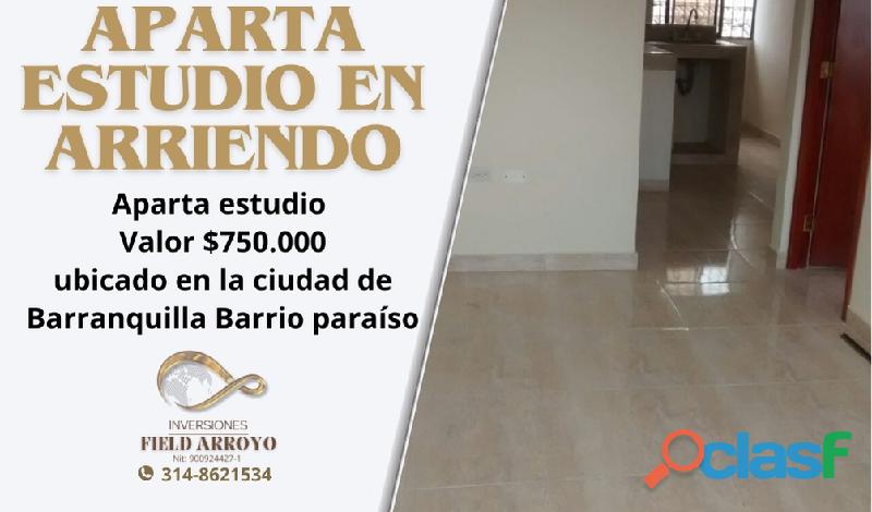 arriendo apartaestudio en paraiso barranquilla